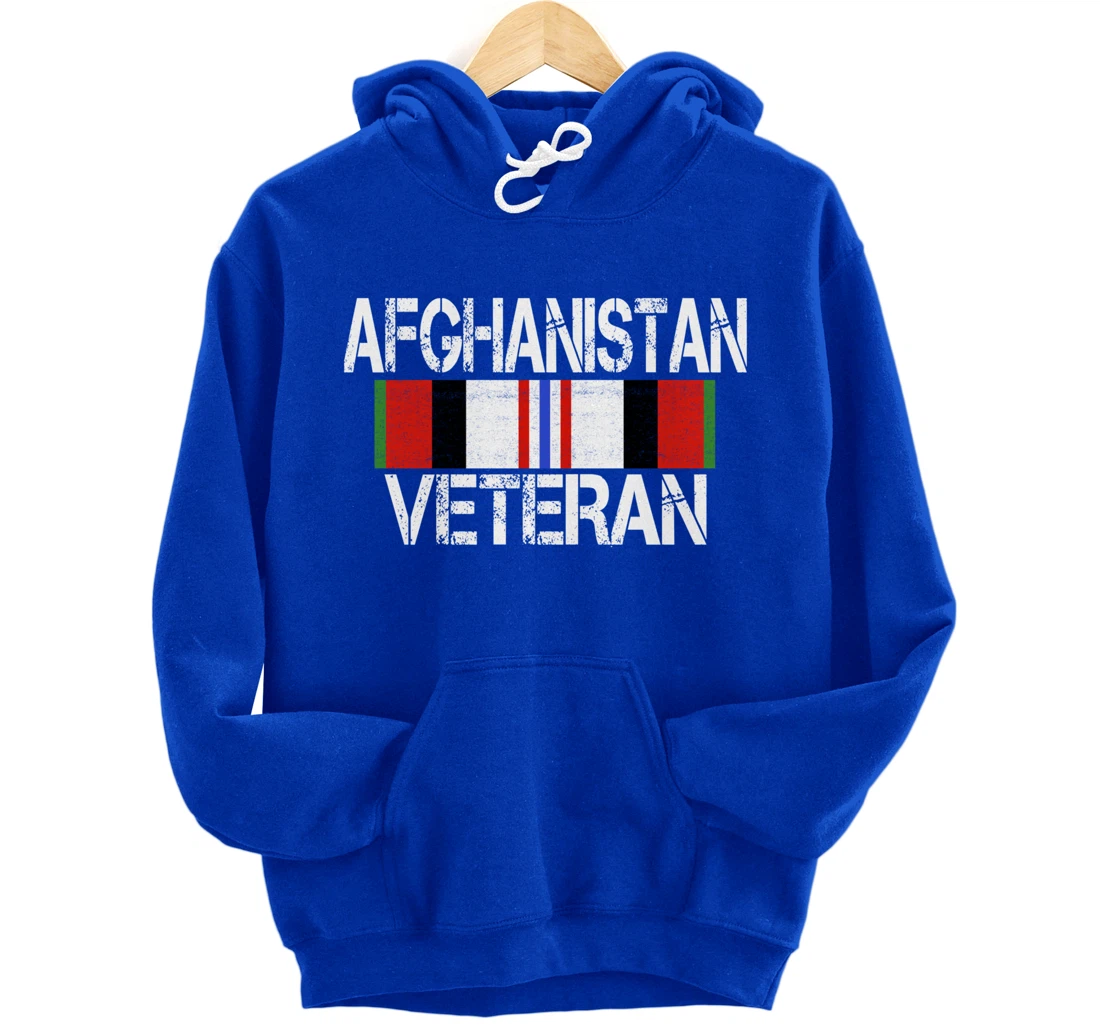 Afghanistan Veteran Ribbon - Afghan Vet Gift Pullover Hoodie