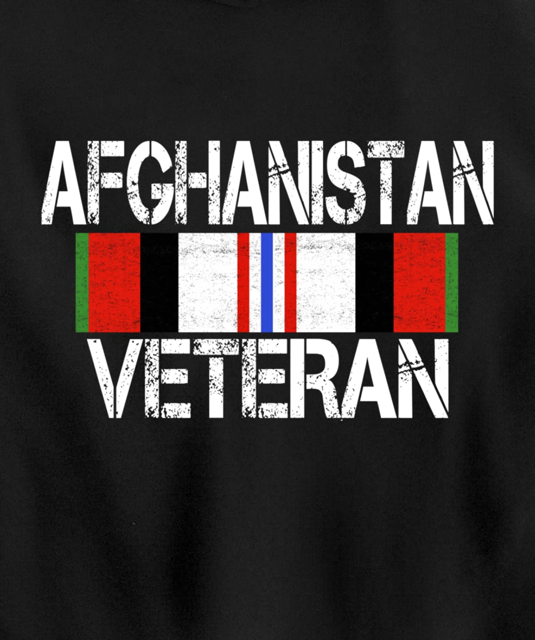 Afghanistan Veteran Ribbon - Afghan Vet Gift Pullover Hoodie