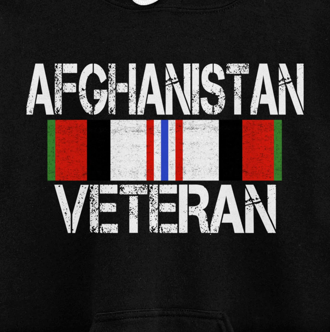 Afghanistan Veteran Ribbon - Afghan Vet Gift Pullover Hoodie