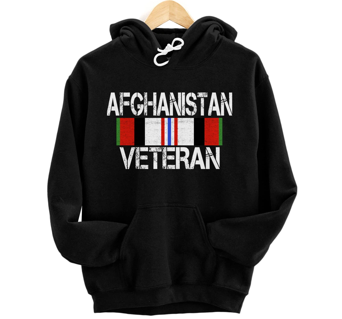 Afghanistan Veteran Ribbon - Afghan Vet Gift Pullover Hoodie