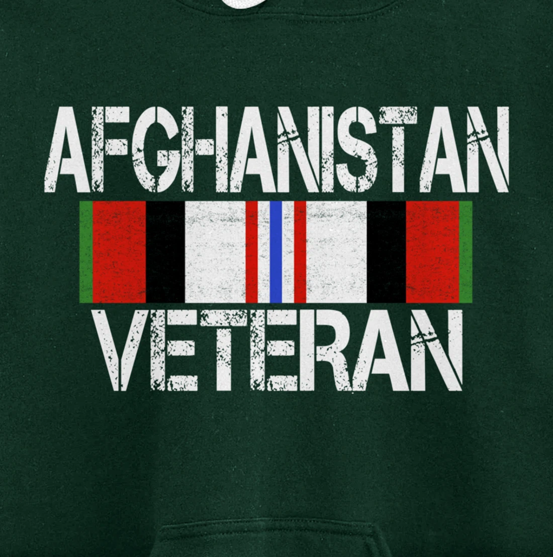 Afghanistan Veteran Ribbon - Afghan Vet Gift Pullover Hoodie