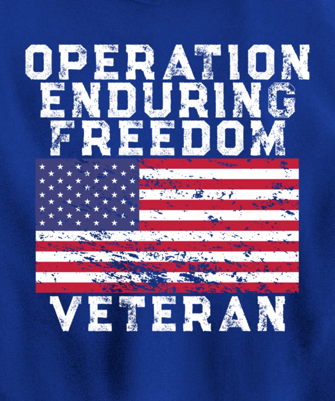 Operation Enduring Freedom Veteran - Vintage US Flag Pullover Hoodie