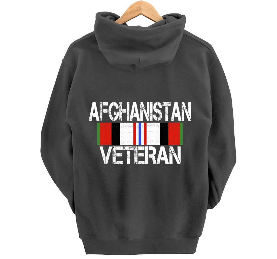 Afghanistan Veteran Ribbon - Afghan Vet Gift Pullover Hoodie