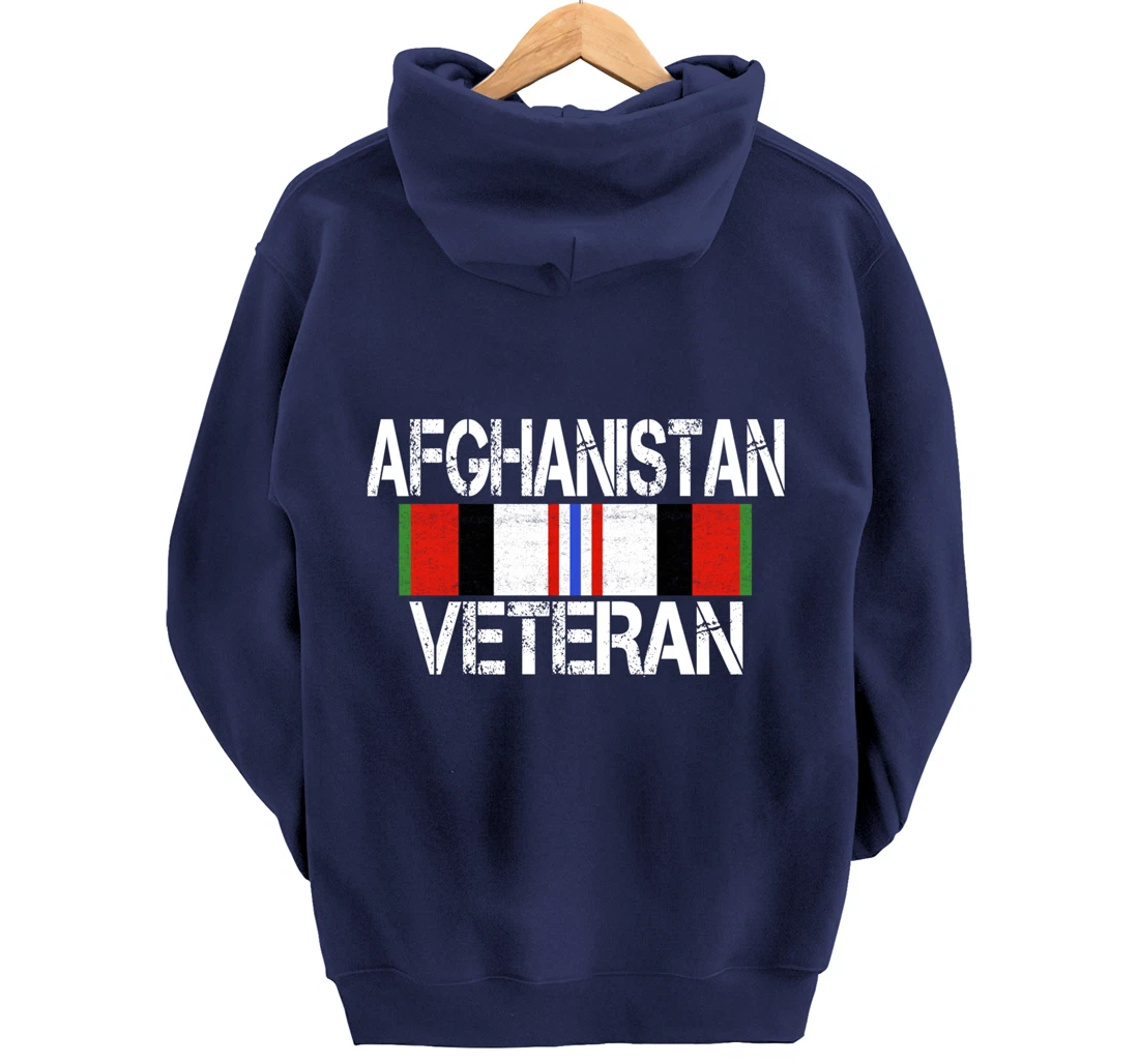 Afghanistan Veteran Ribbon - Afghan Vet Gift Pullover Hoodie
