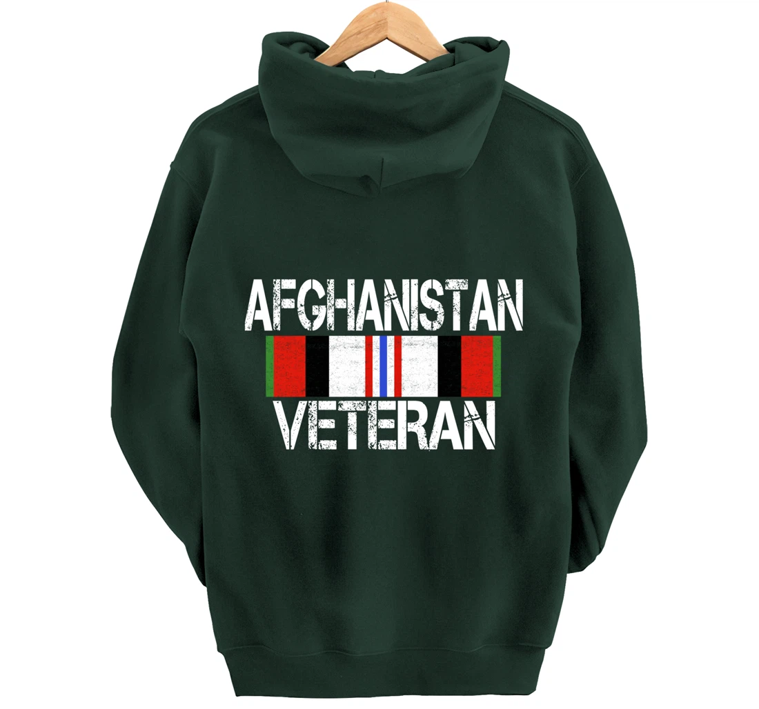 Afghanistan Veteran Ribbon - Afghan Vet Gift Pullover Hoodie