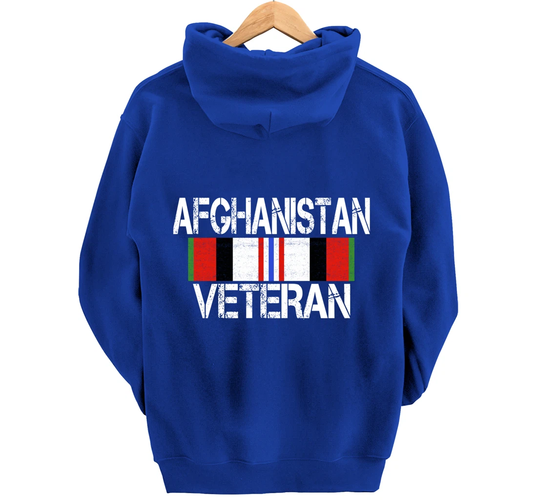 Afghanistan Veteran Ribbon - Afghan Vet Gift Pullover Hoodie