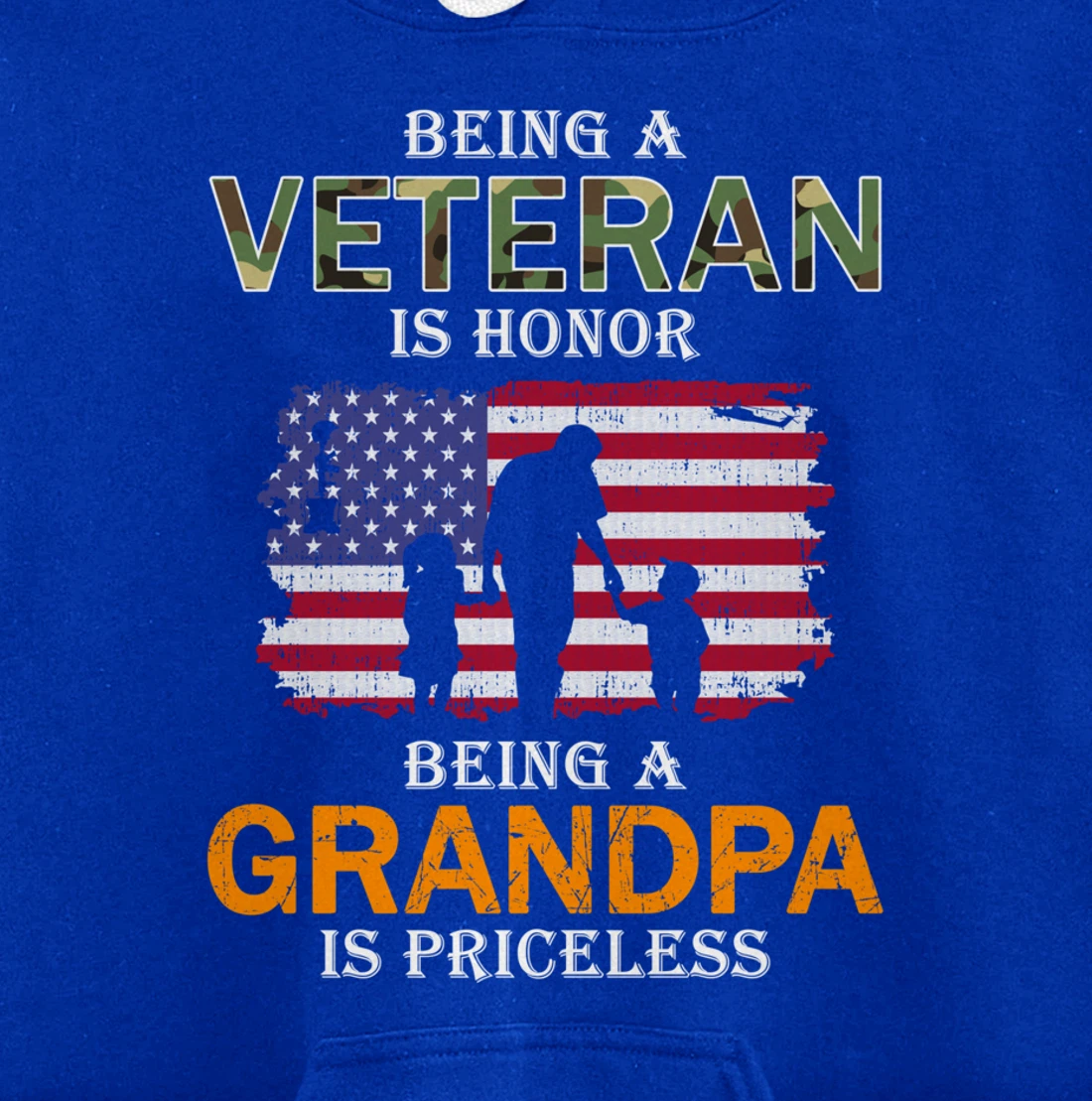 Being A Veteran Is Honor Hoodie Grandpa Is Priceless Pullover Hoodie