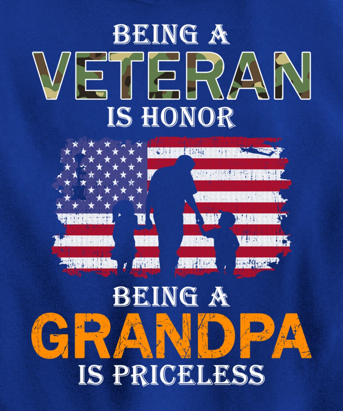 Being A Veteran Is Honor Hoodie Grandpa Is Priceless Pullover Hoodie