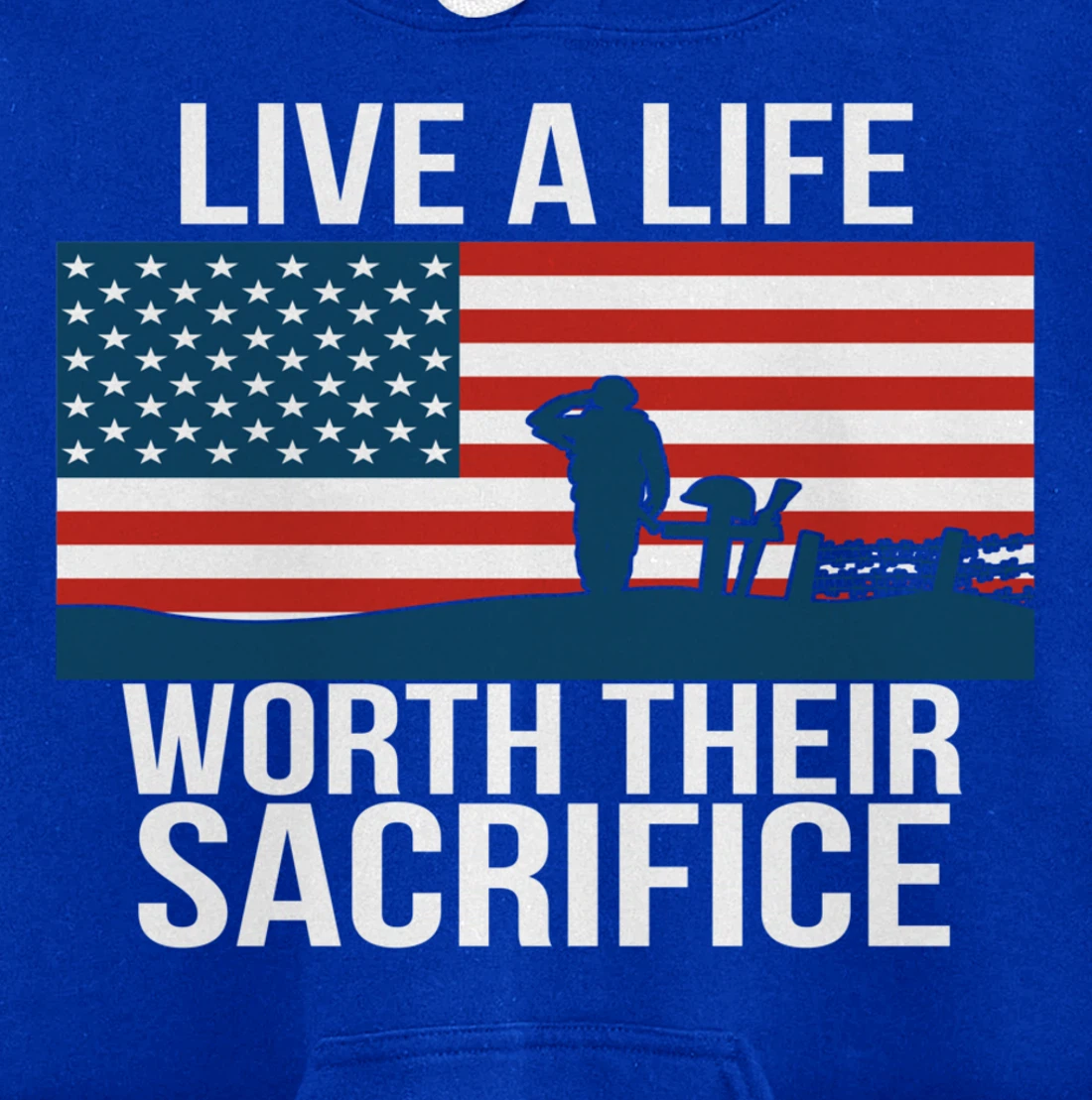 Live A Life Worth Their Sacrifice Veterans Day Military Gift Pullover Hoodie