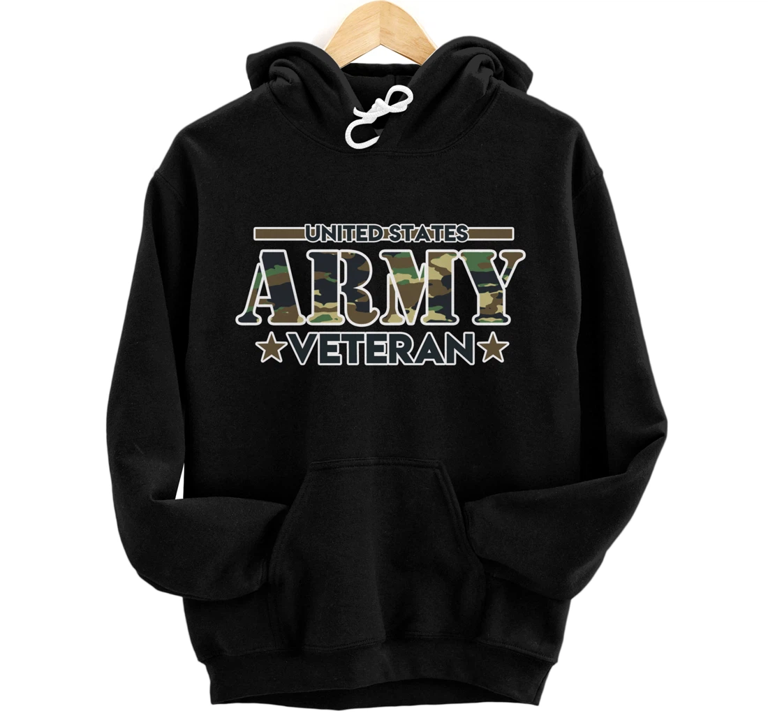 Veteran Shirt for Men - United States Army Veteran Pullover Hoodie