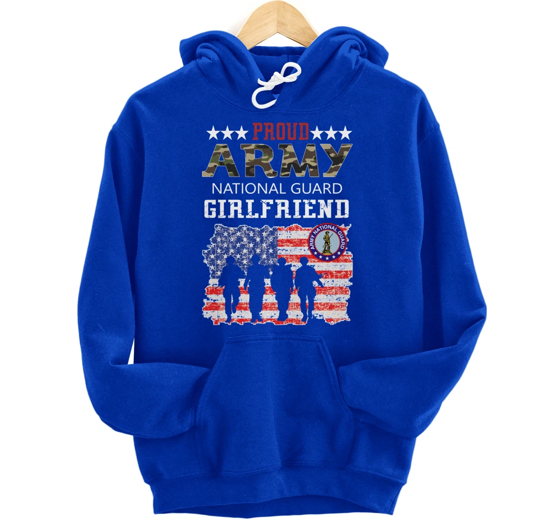 Proud Army National Guard Girlfriend Veteran Women's Gift Pullover Hoodie