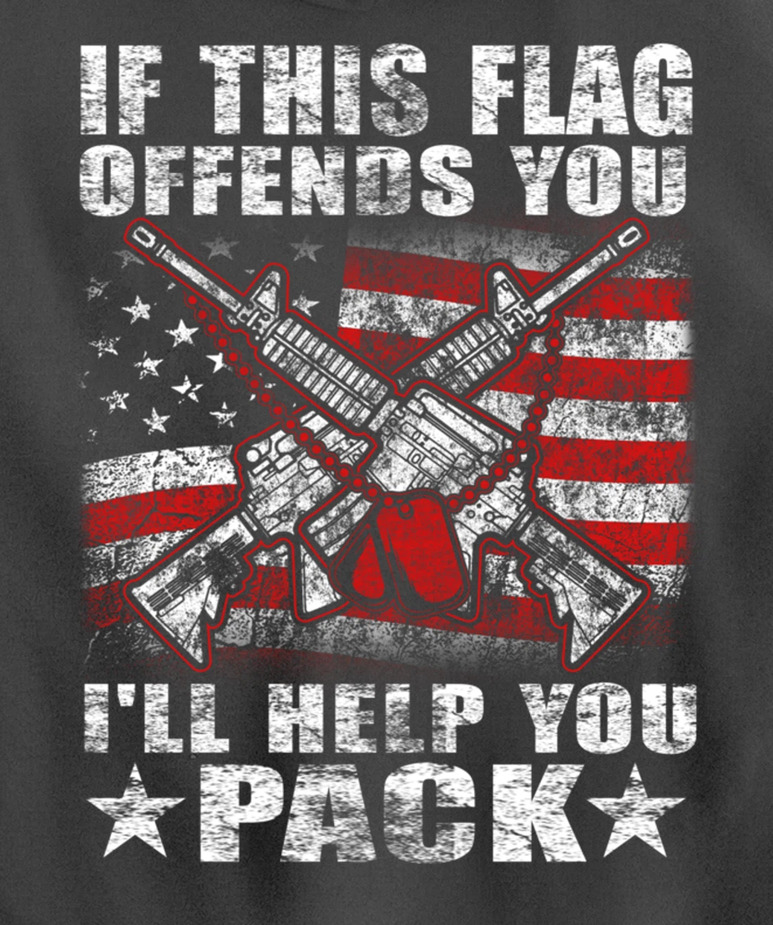 If This Flag Offends You Proud American Veteran Gift Pullover Hoodie