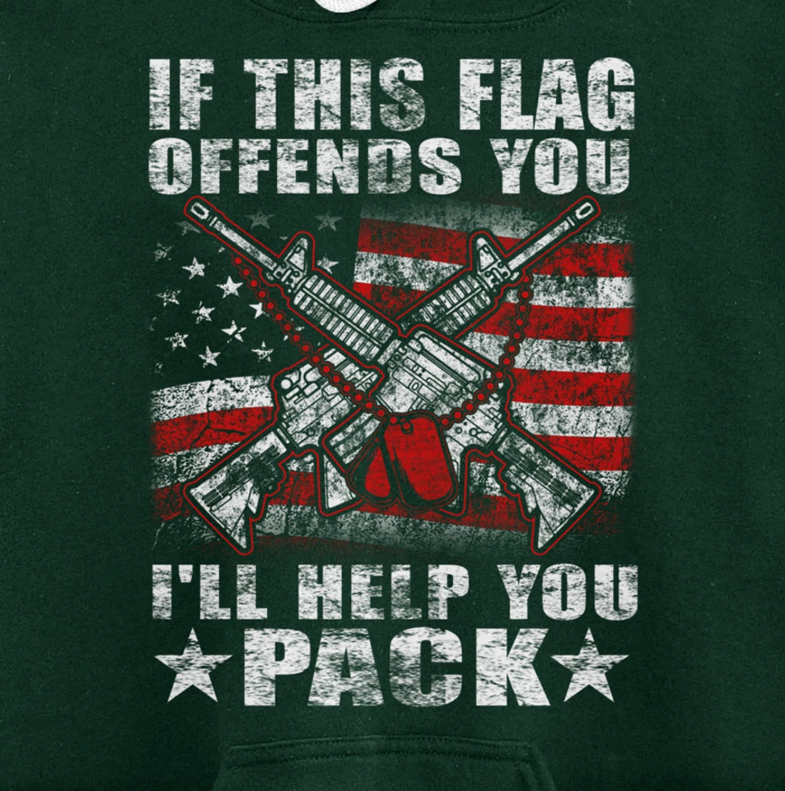 If This Flag Offends You Proud American Veteran Gift Pullover Hoodie