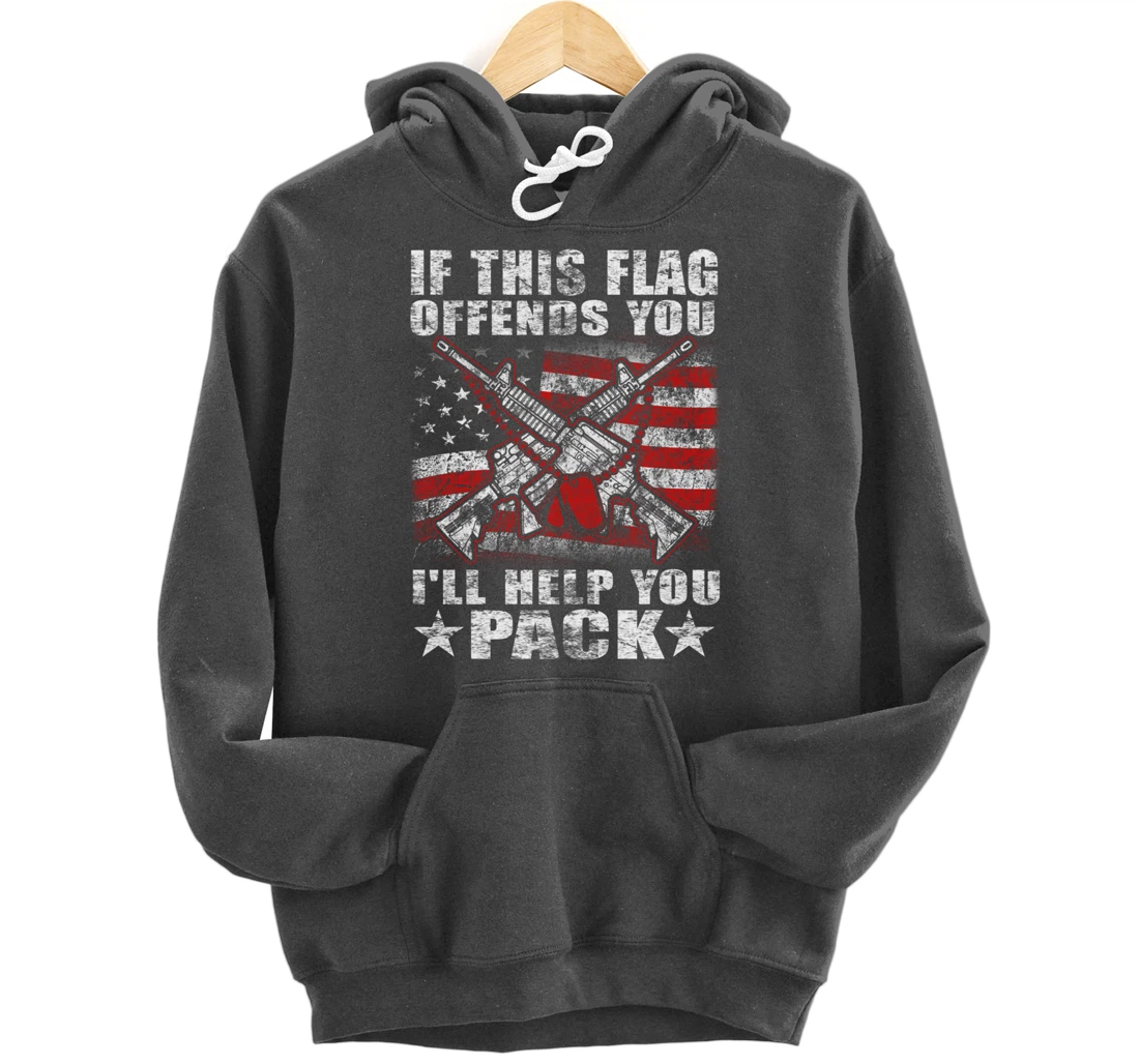 If This Flag Offends You Proud American Veteran Gift Pullover Hoodie