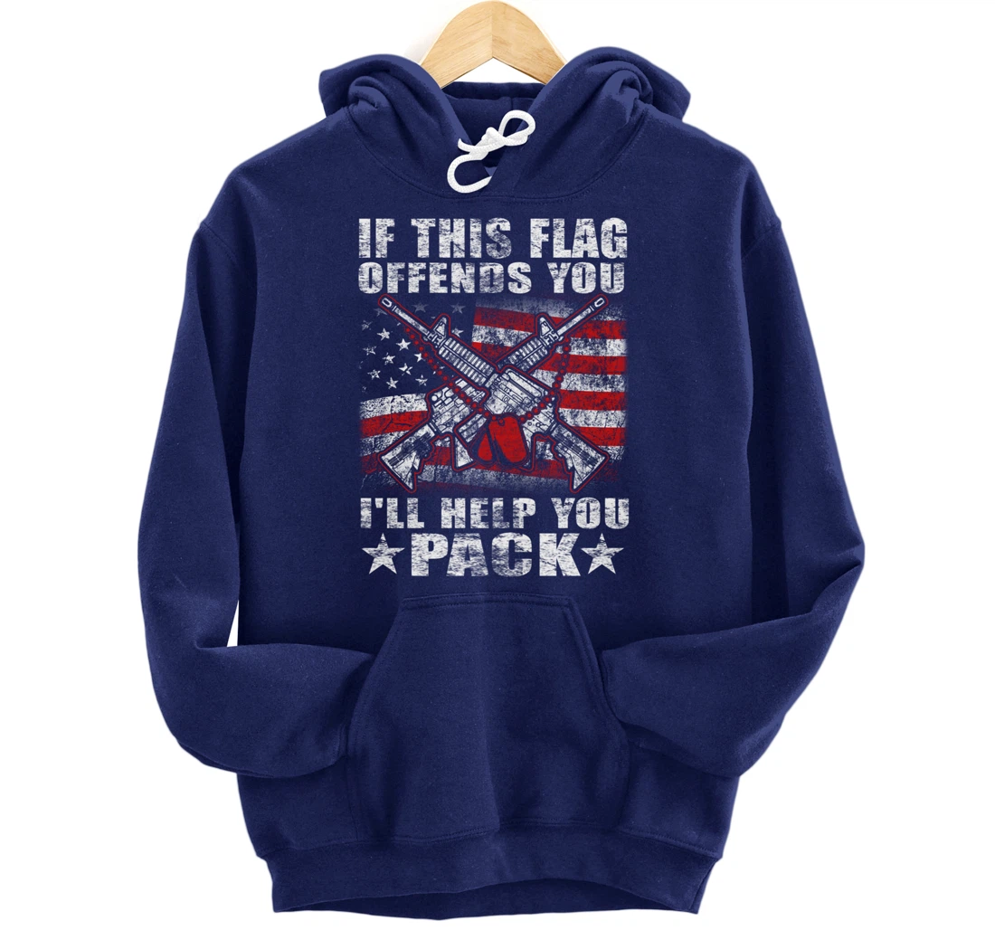 If This Flag Offends You Proud American Veteran Gift Pullover Hoodie