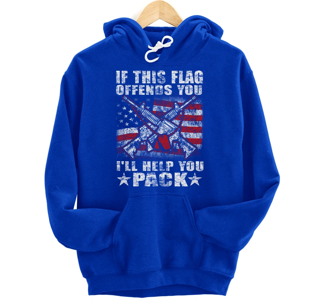 If This Flag Offends You Proud American Veteran Gift Pullover Hoodie