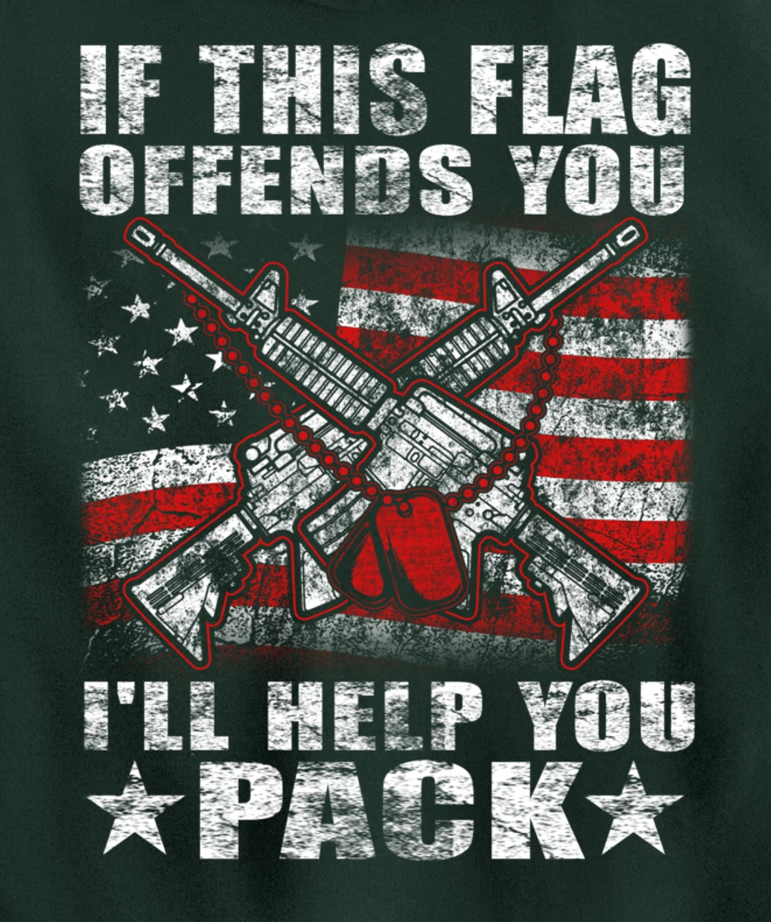 If This Flag Offends You Proud American Veteran Gift Pullover Hoodie