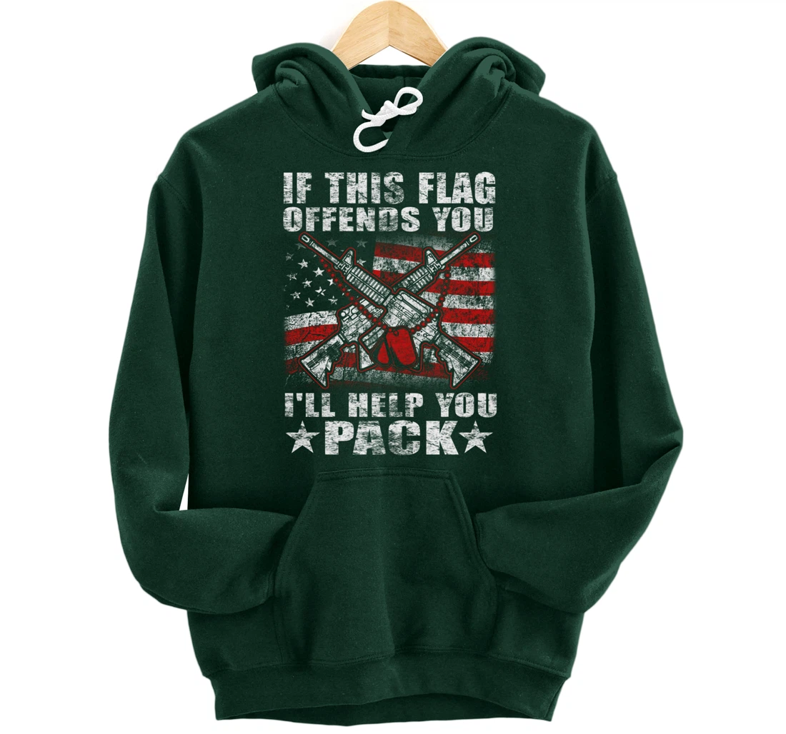 If This Flag Offends You Proud American Veteran Gift Pullover Hoodie