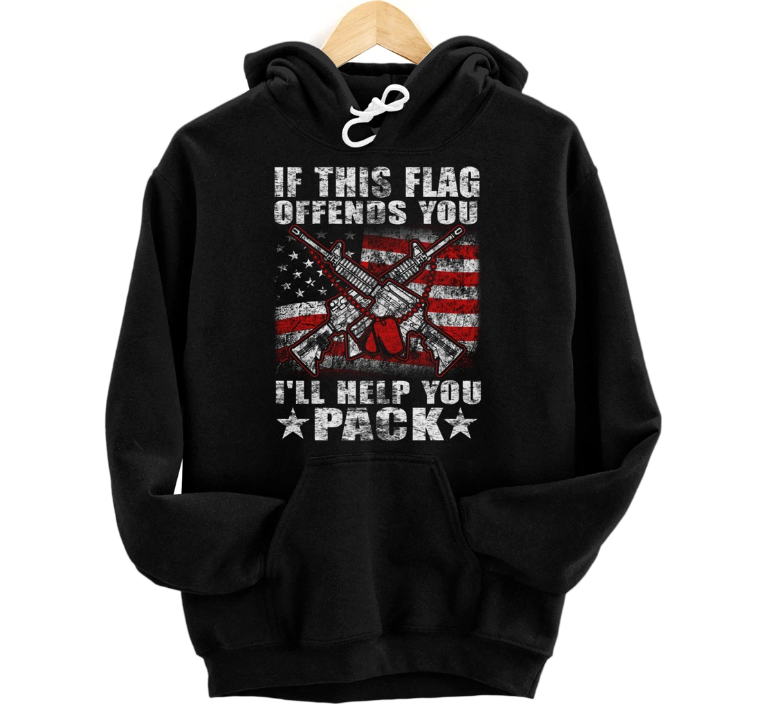 If This Flag Offends You Proud American Veteran Gift Pullover Hoodie