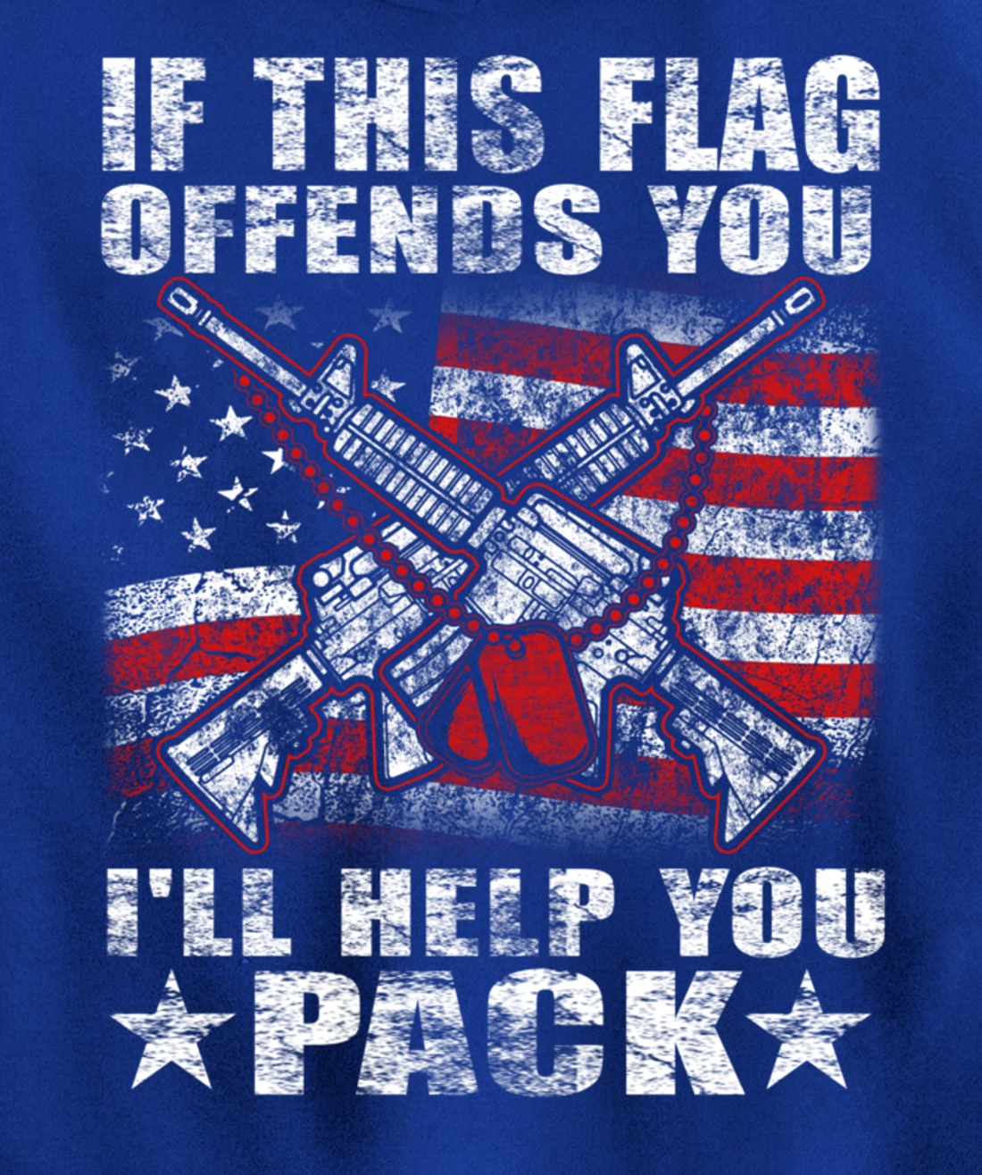 If This Flag Offends You Proud American Veteran Gift Pullover Hoodie