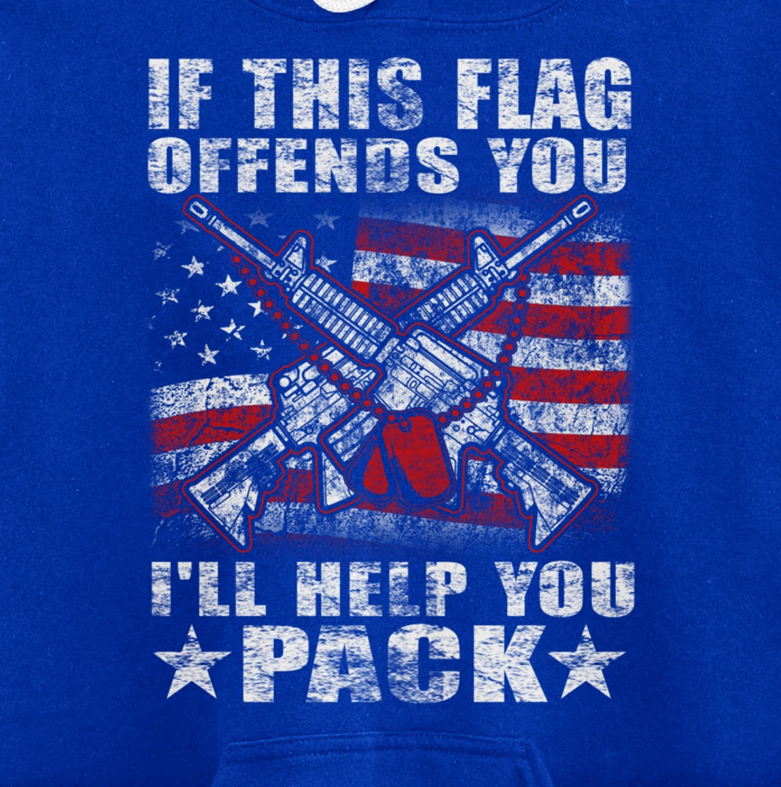 If This Flag Offends You Proud American Veteran Gift Pullover Hoodie