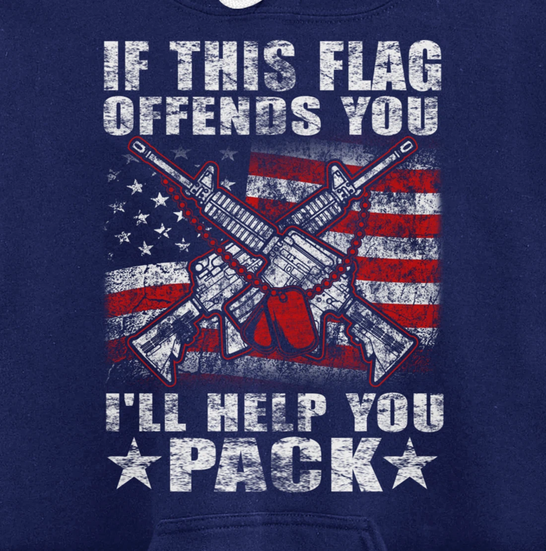 If This Flag Offends You Proud American Veteran Gift Pullover Hoodie