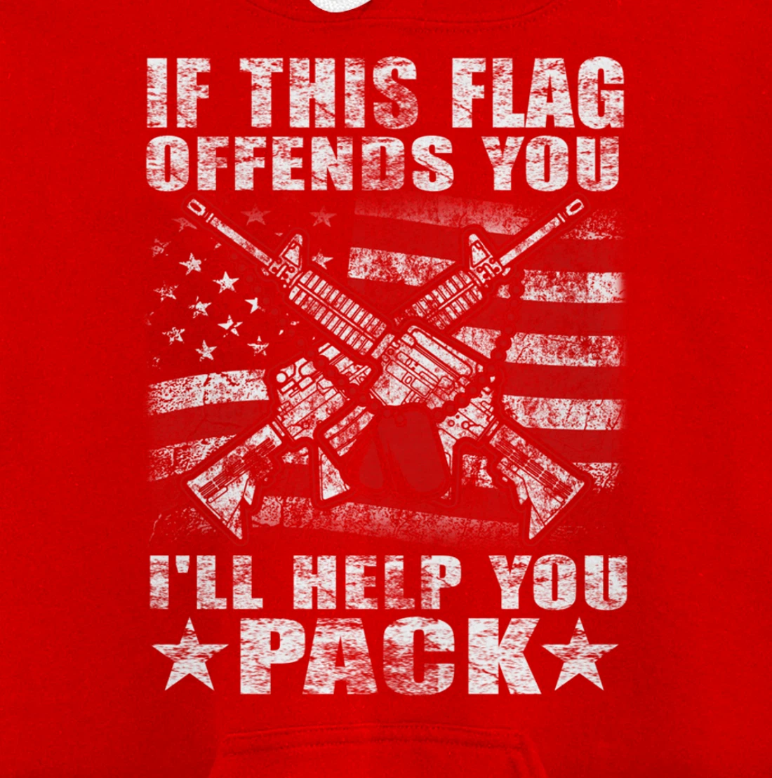 If This Flag Offends You Proud American Veteran Gift Pullover Hoodie