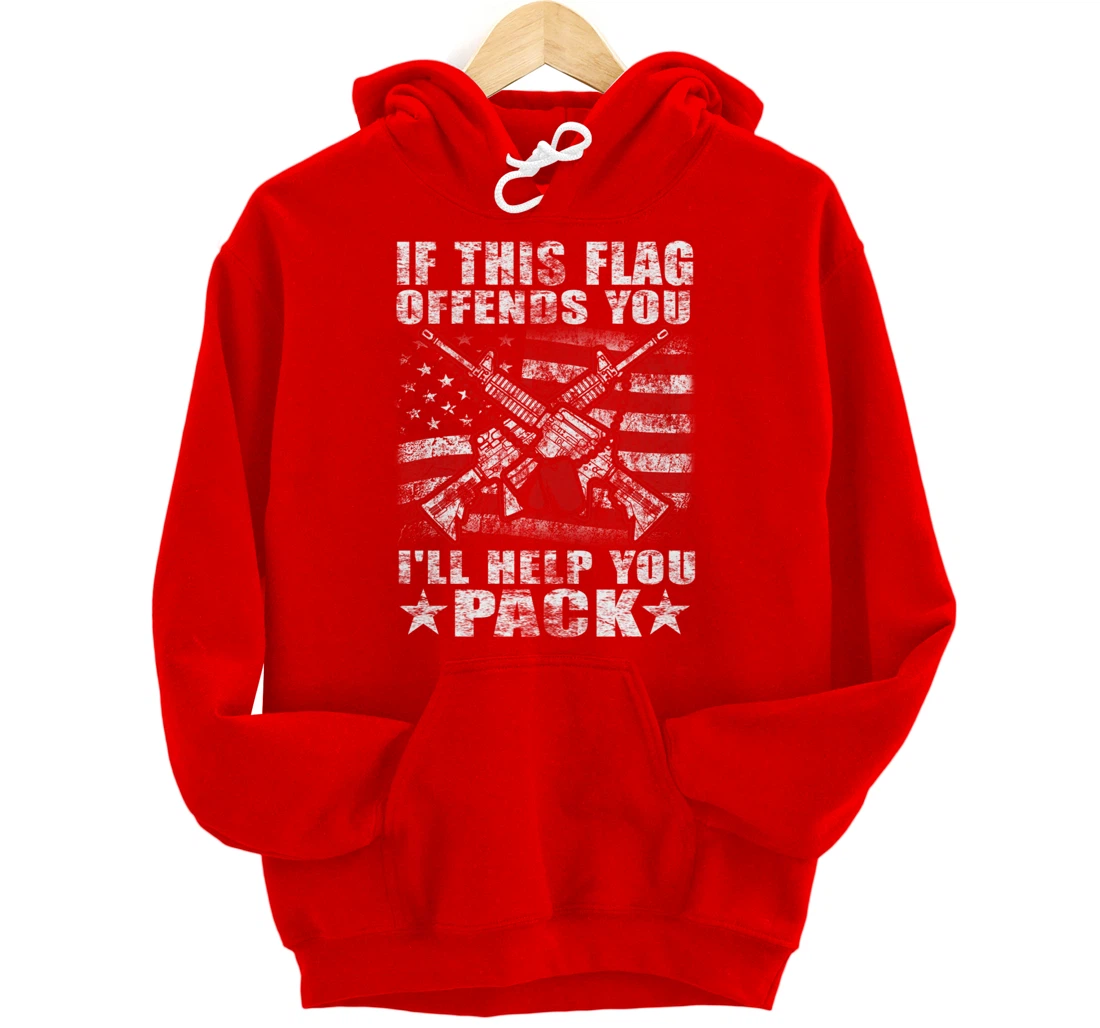 If This Flag Offends You Proud American Veteran Gift Pullover Hoodie