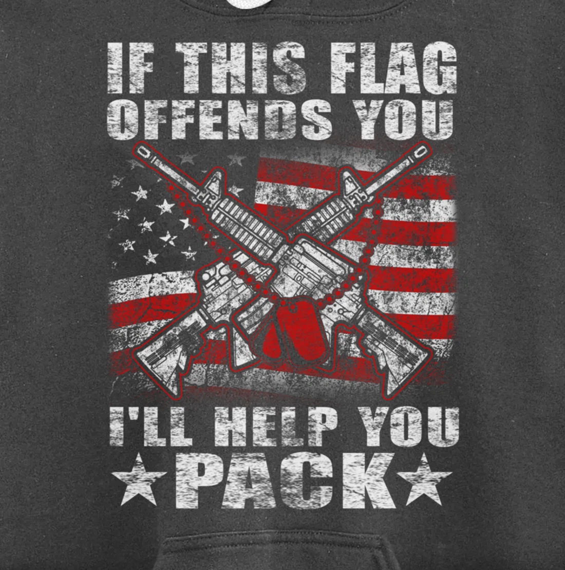 If This Flag Offends You Proud American Veteran Gift Pullover Hoodie