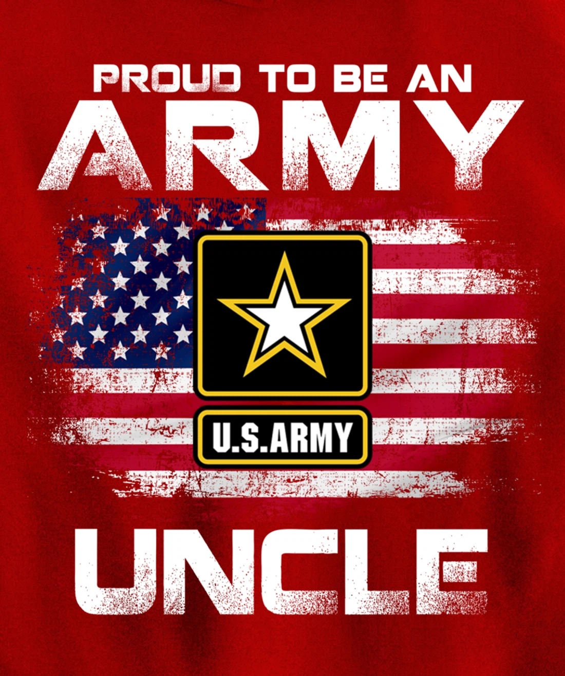 Proud To Be An Army Uncle With American Flag Gift Veteran Pullover Hoodie