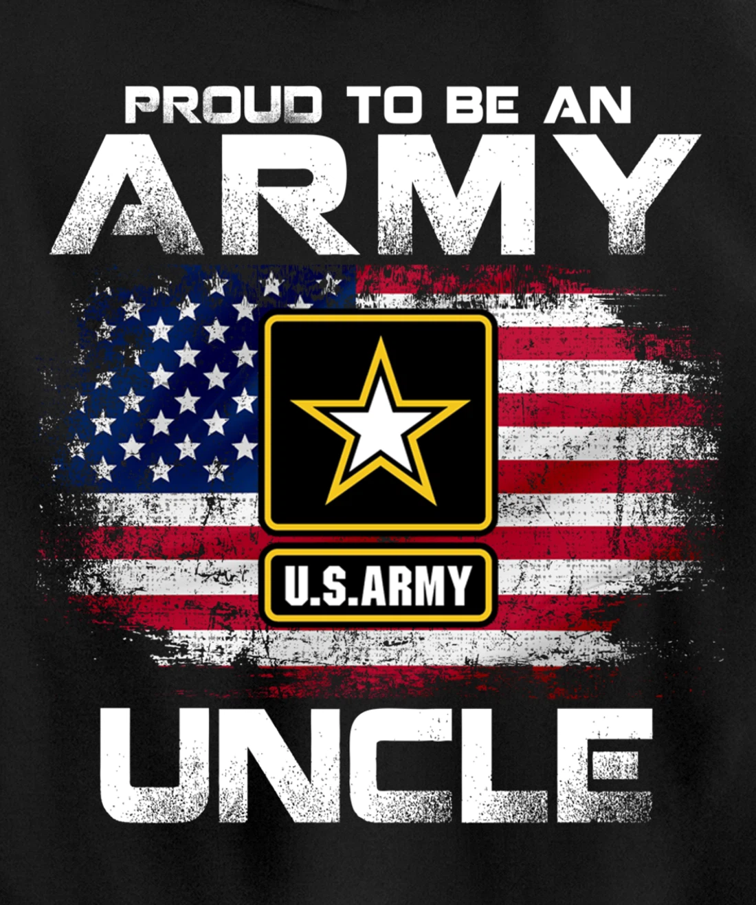 Proud To Be An Army Uncle With American Flag Gift Veteran Pullover Hoodie