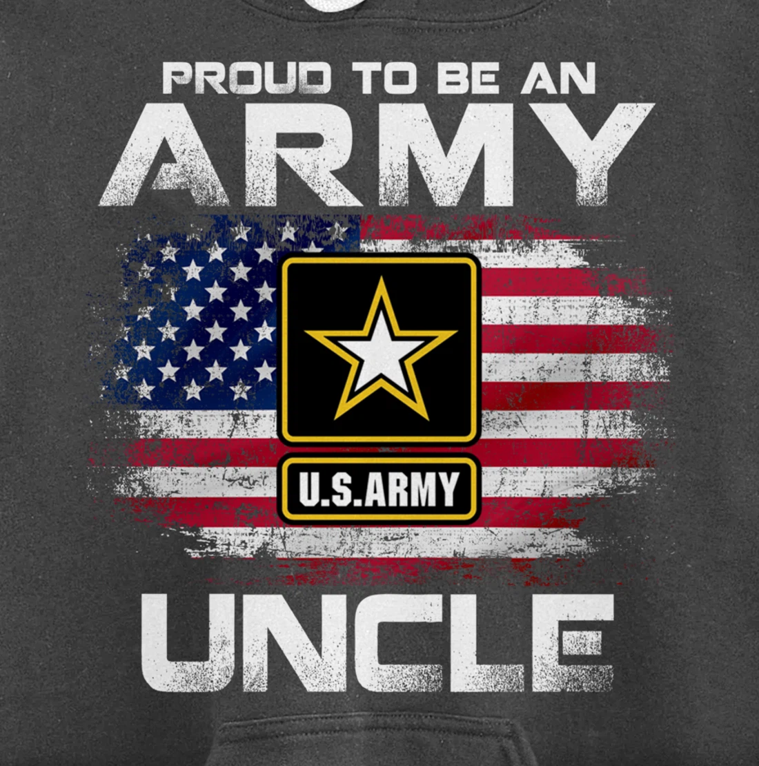 Proud To Be An Army Uncle With American Flag Gift Veteran Pullover Hoodie