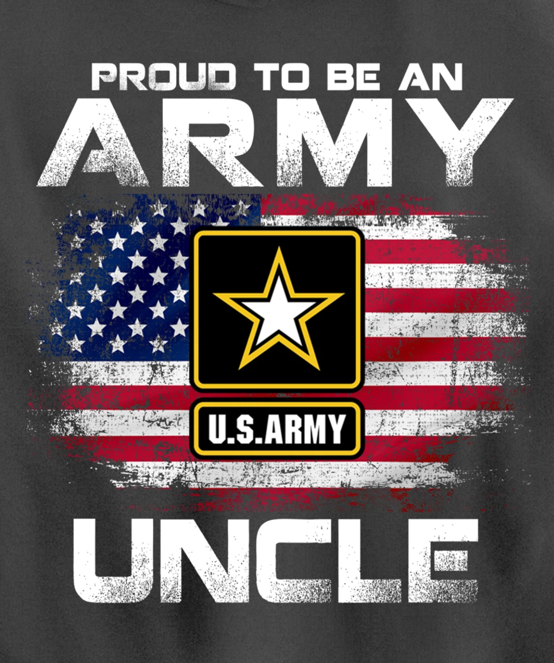 Proud To Be An Army Uncle With American Flag Gift Veteran Pullover Hoodie