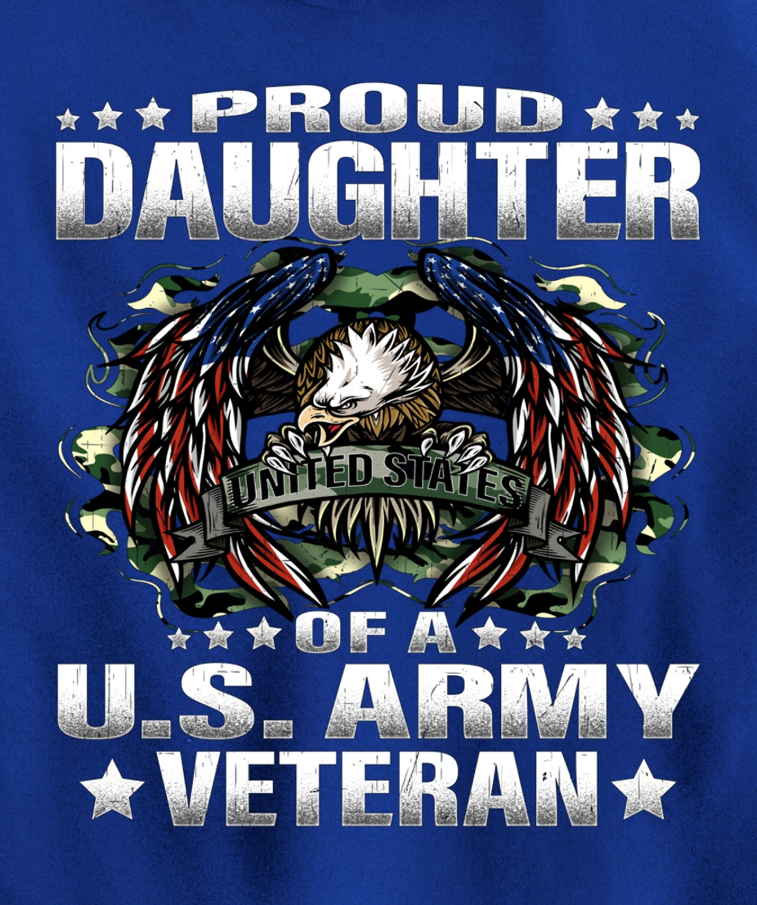 Proud Daughter Of A US Army Veteran Military Vet's Child Pullover Hoodie