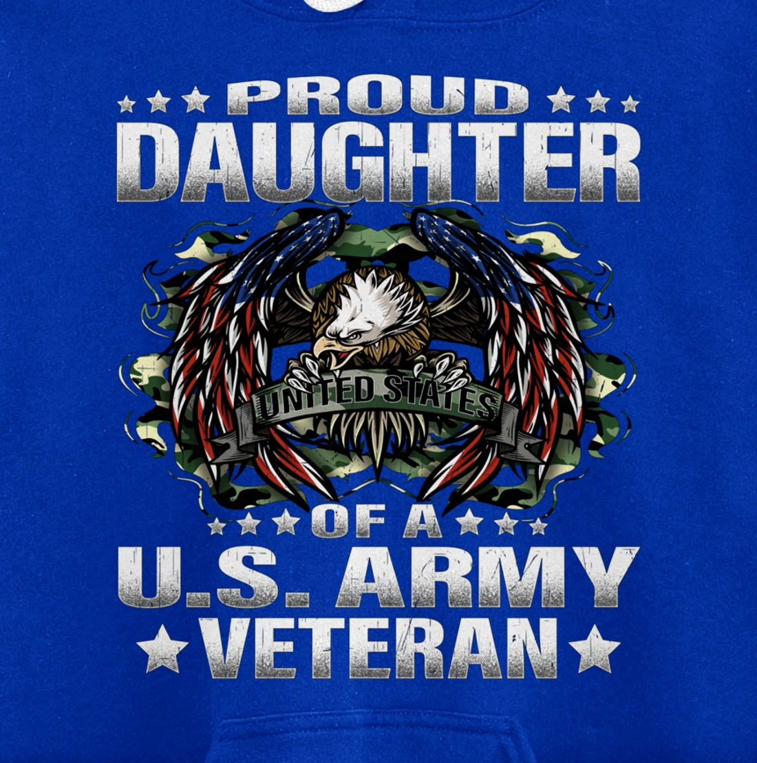 Proud Daughter Of A US Army Veteran Military Vet's Child Pullover Hoodie