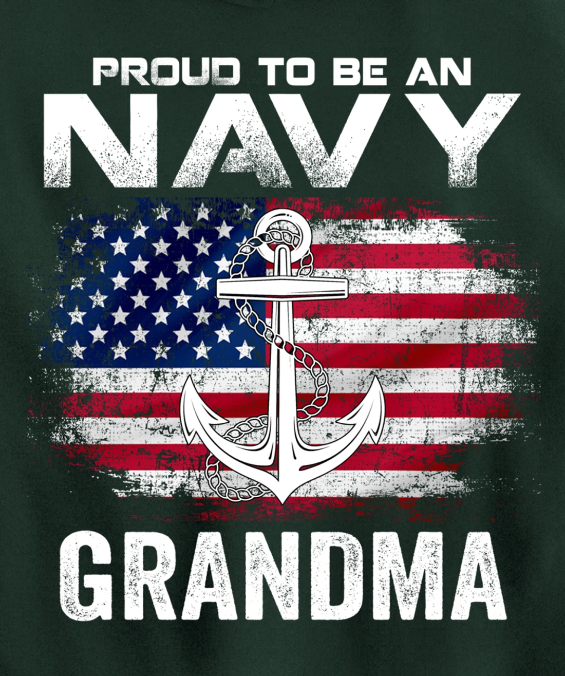 Proud To Be An Navy Grandma With American Flag Gift Veteran Pullover Hoodie