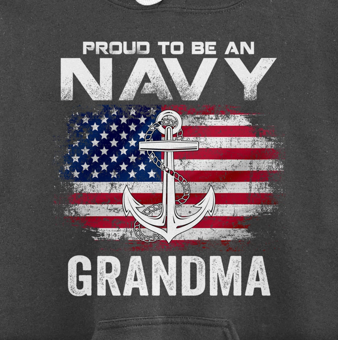Proud To Be An Navy Grandma With American Flag Gift Veteran Pullover Hoodie