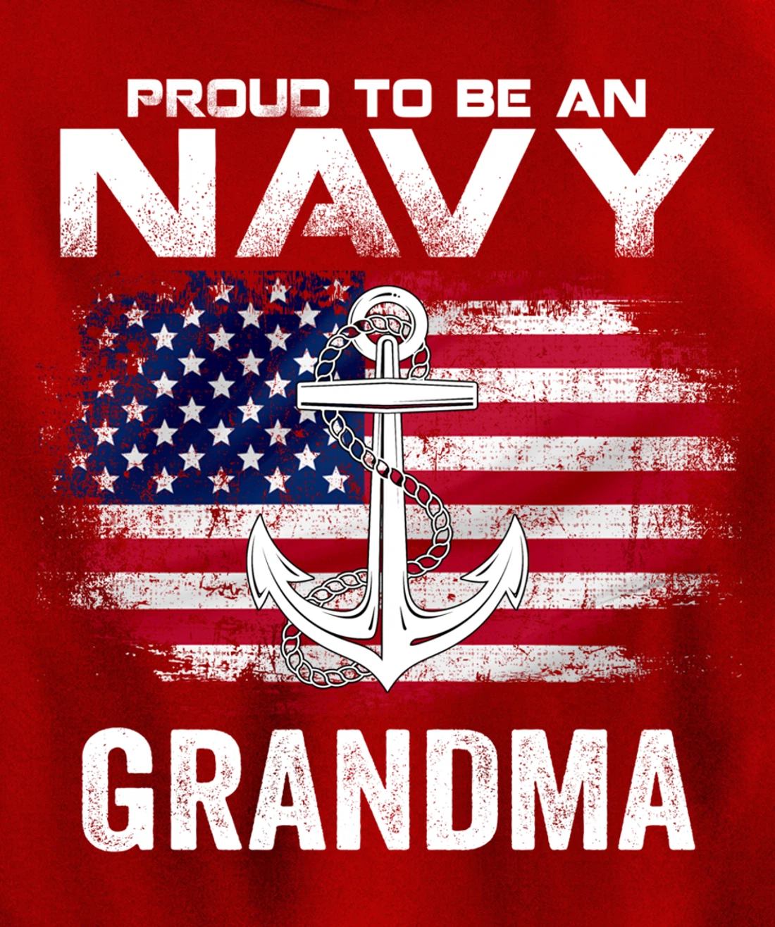 Proud To Be An Navy Grandma With American Flag Gift Veteran Pullover Hoodie