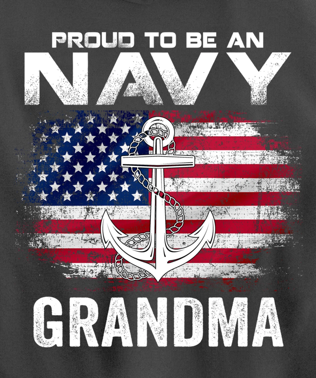Proud To Be An Navy Grandma With American Flag Gift Veteran Pullover Hoodie