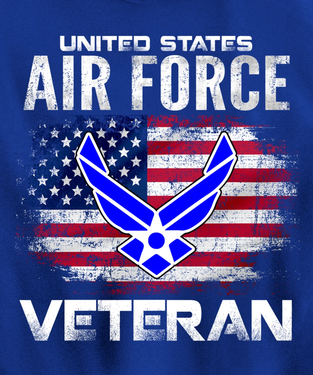 United States Air Force Veteran With American Flag Gift Pullover Hoodie
