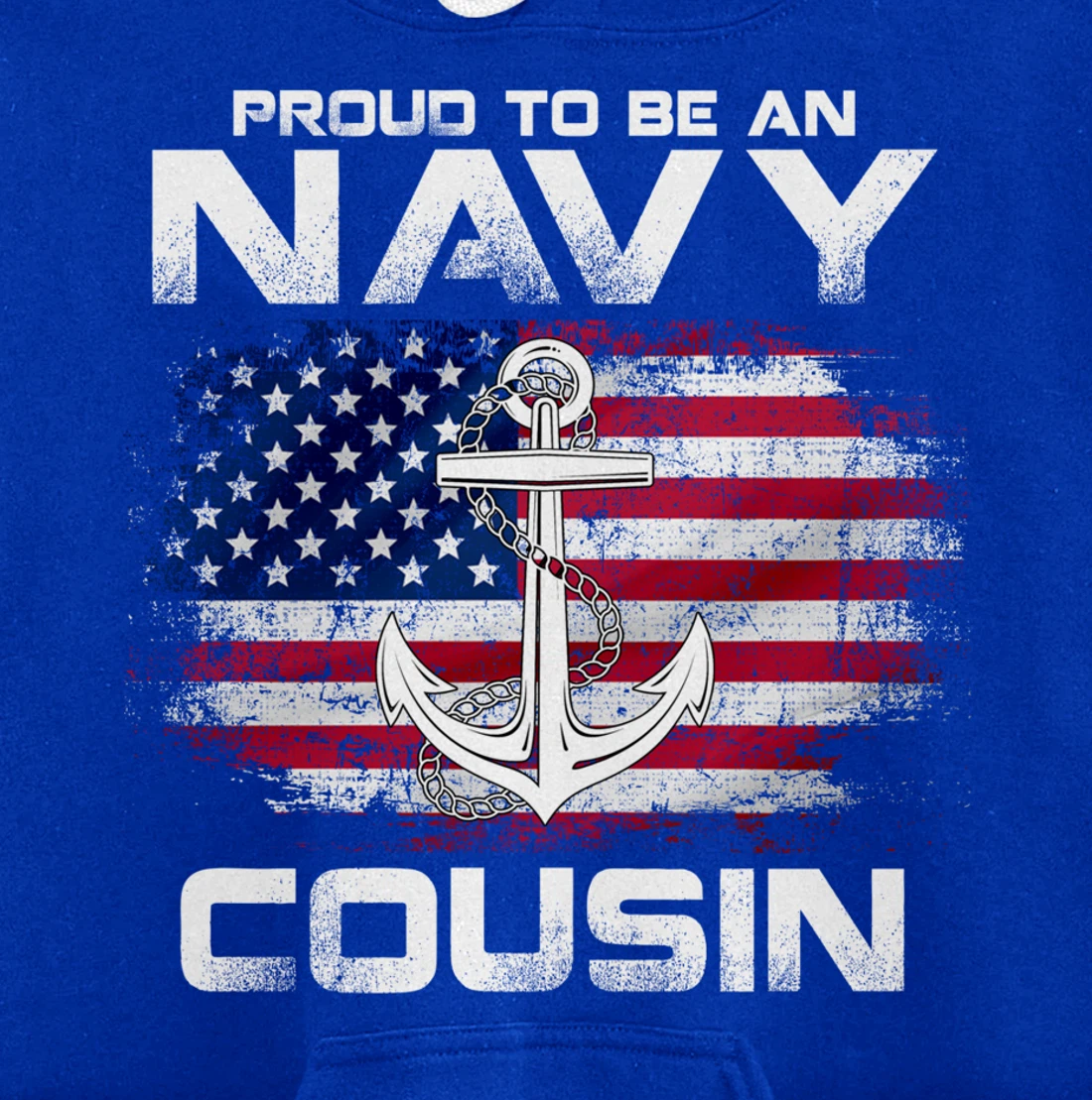 Proud To Be An Navy Cousin With American Flag Gift Veteran Pullover Hoodie