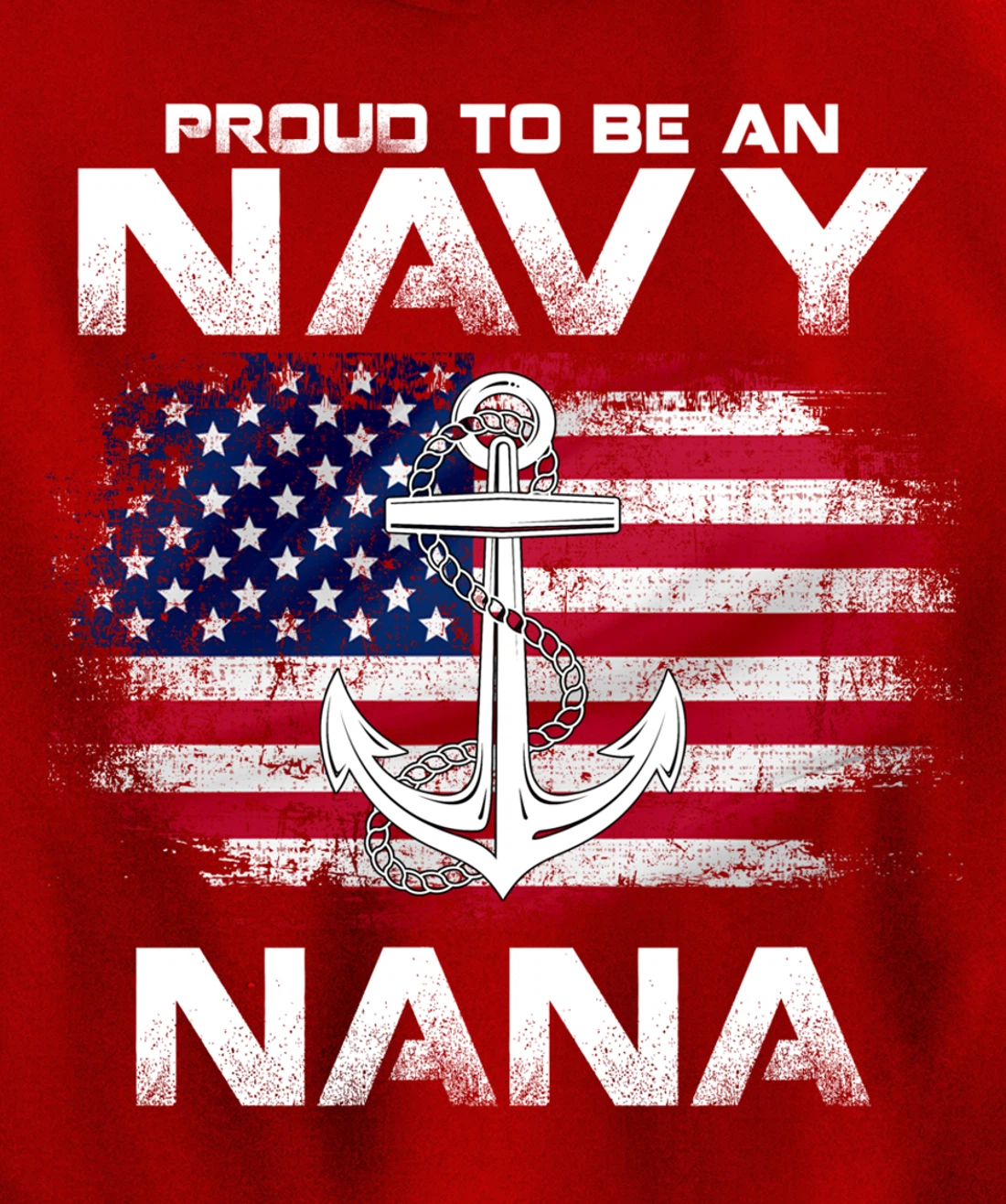 Proud To Be An Navy Nana With American Flag Gift Veteran Pullover Hoodie