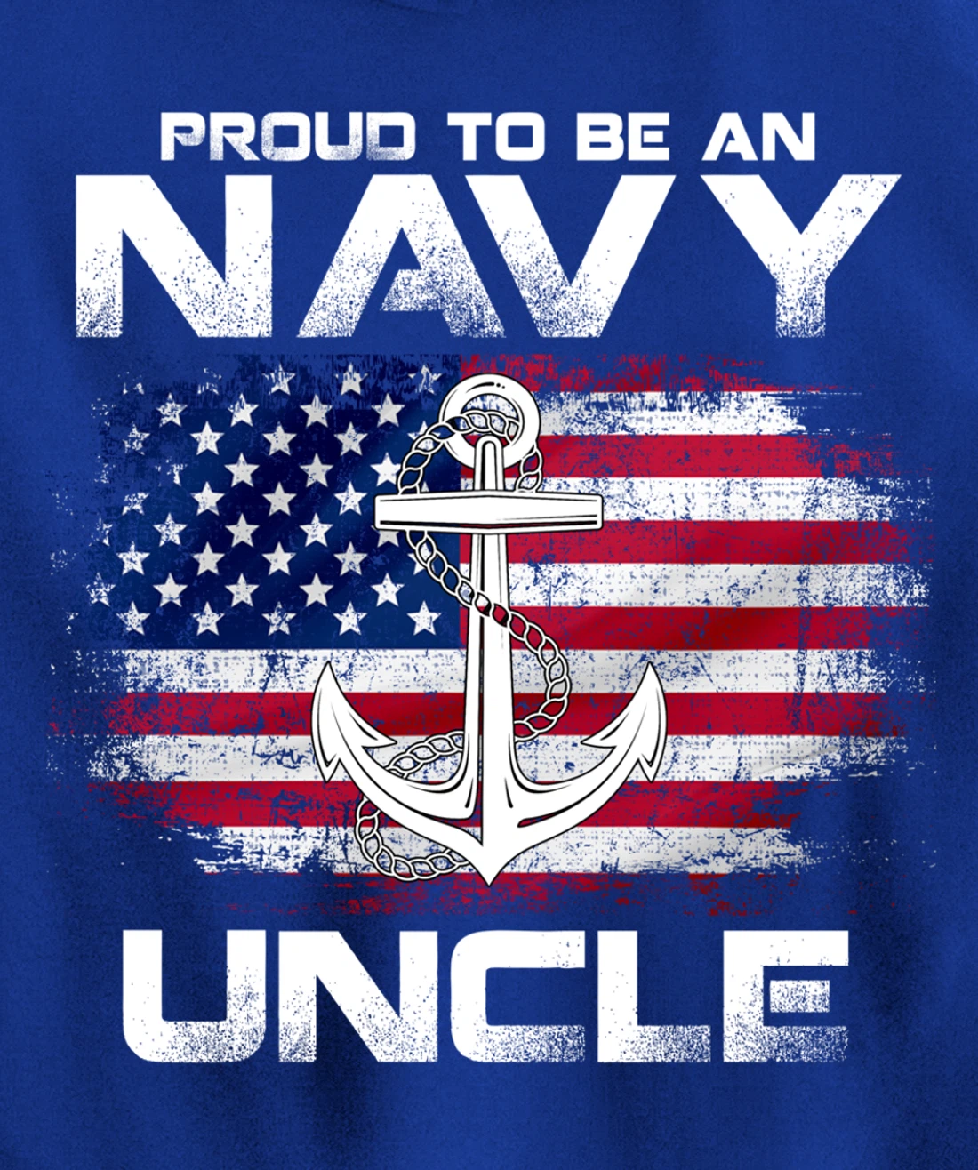 Proud To Be An Navy Uncle With American Flag Gift Veteran Pullover Hoodie
