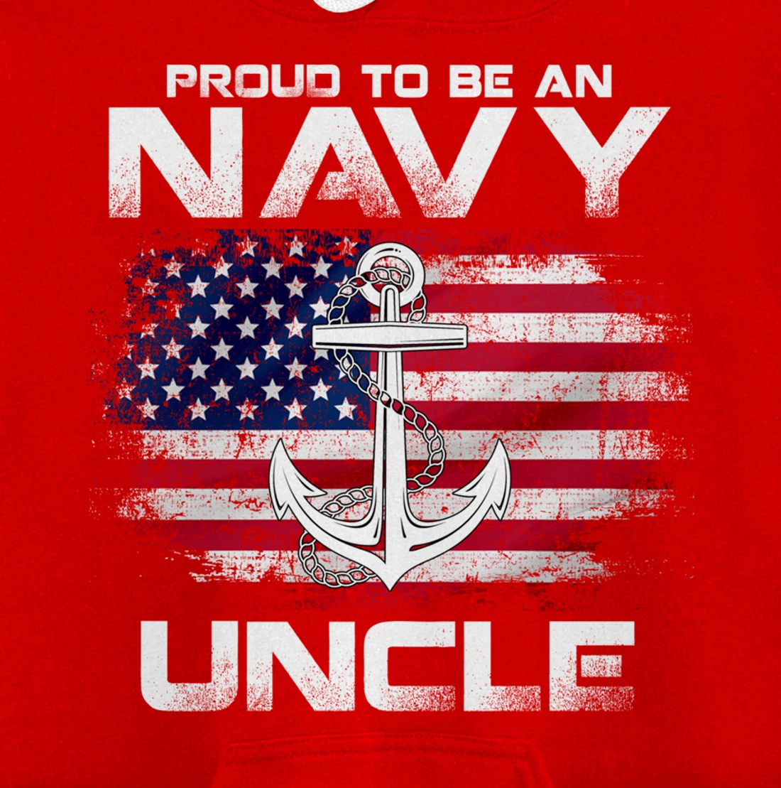 Proud To Be An Navy Uncle With American Flag Gift Veteran Pullover Hoodie