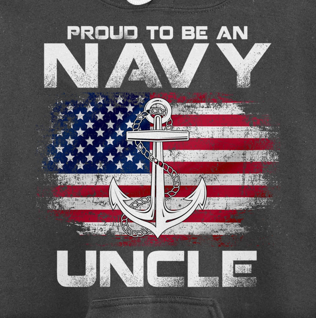 Proud To Be An Navy Uncle With American Flag Gift Veteran Pullover Hoodie
