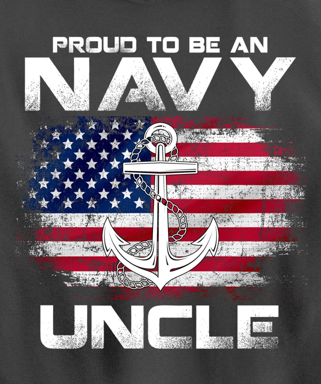 Proud To Be An Navy Uncle With American Flag Gift Veteran Pullover Hoodie