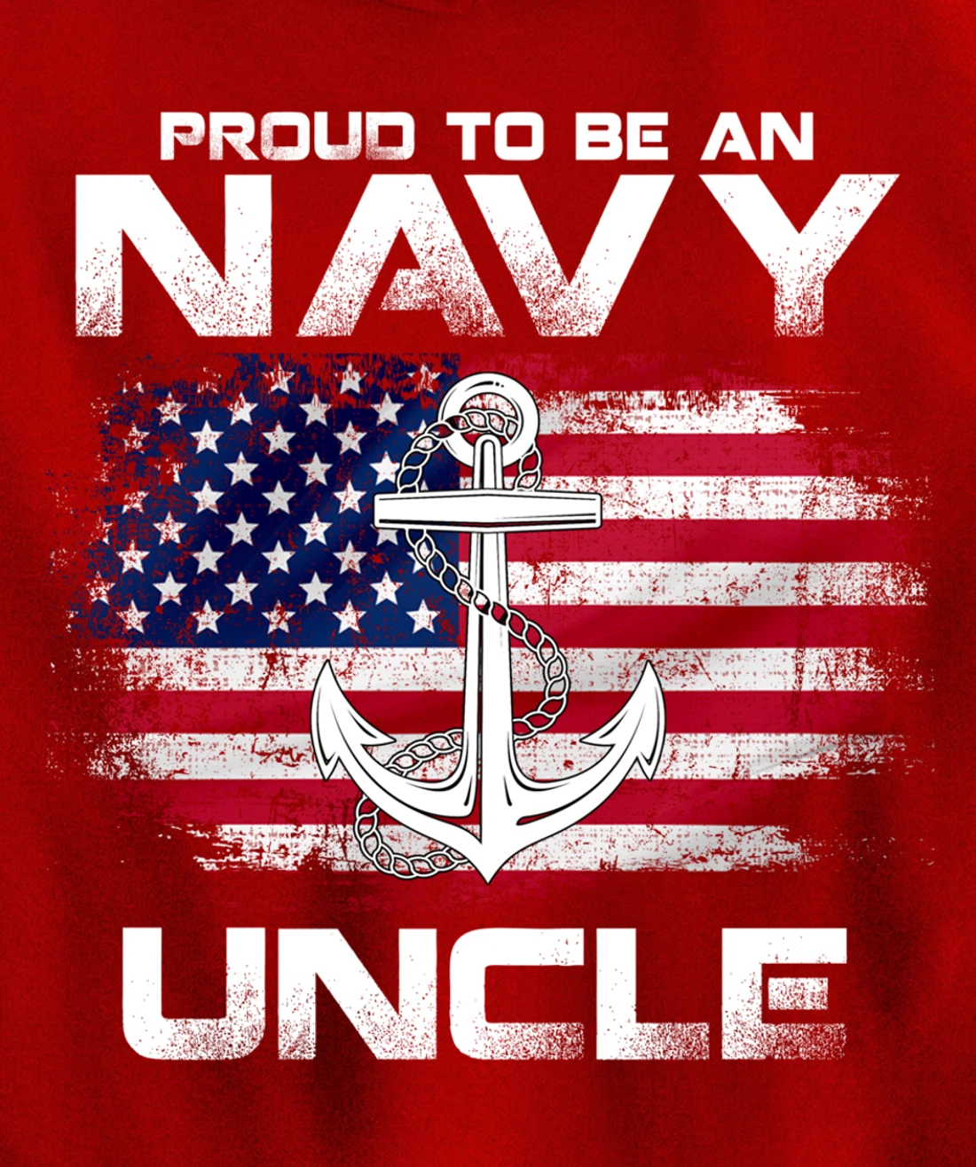 Proud To Be An Navy Uncle With American Flag Gift Veteran Pullover Hoodie