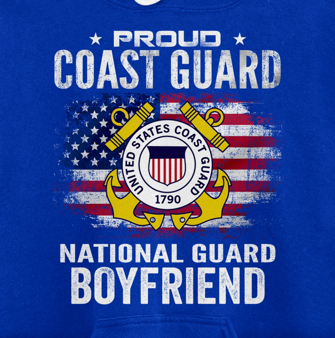 Proud Coast Guard National Guard Boyfriend Gift Veteran Day Pullover Hoodie