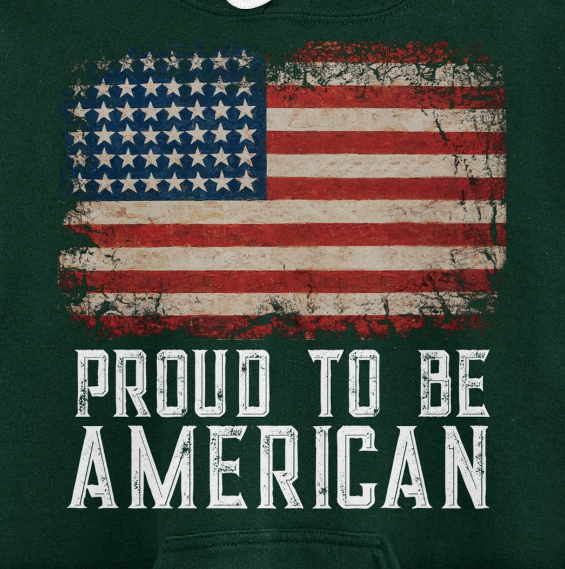 Patriotic USA Flag Proud To Be American Gift Citizen Veteran Pullover Hoodie