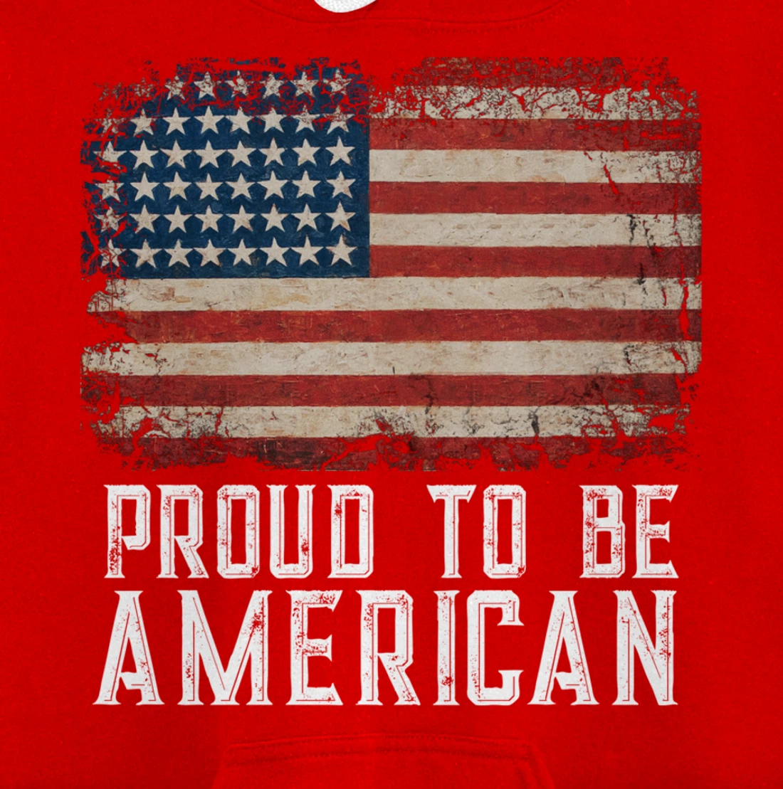 Patriotic USA Flag Proud To Be American Gift Citizen Veteran Pullover Hoodie